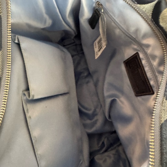 Coach Navy and Gray Signature Tote - Picture 3 of 5